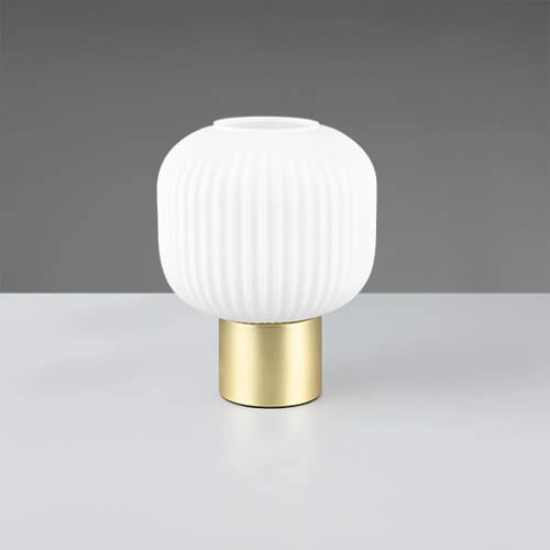 Trendy table lamp Diva gold with white glass Trio 4017807614534