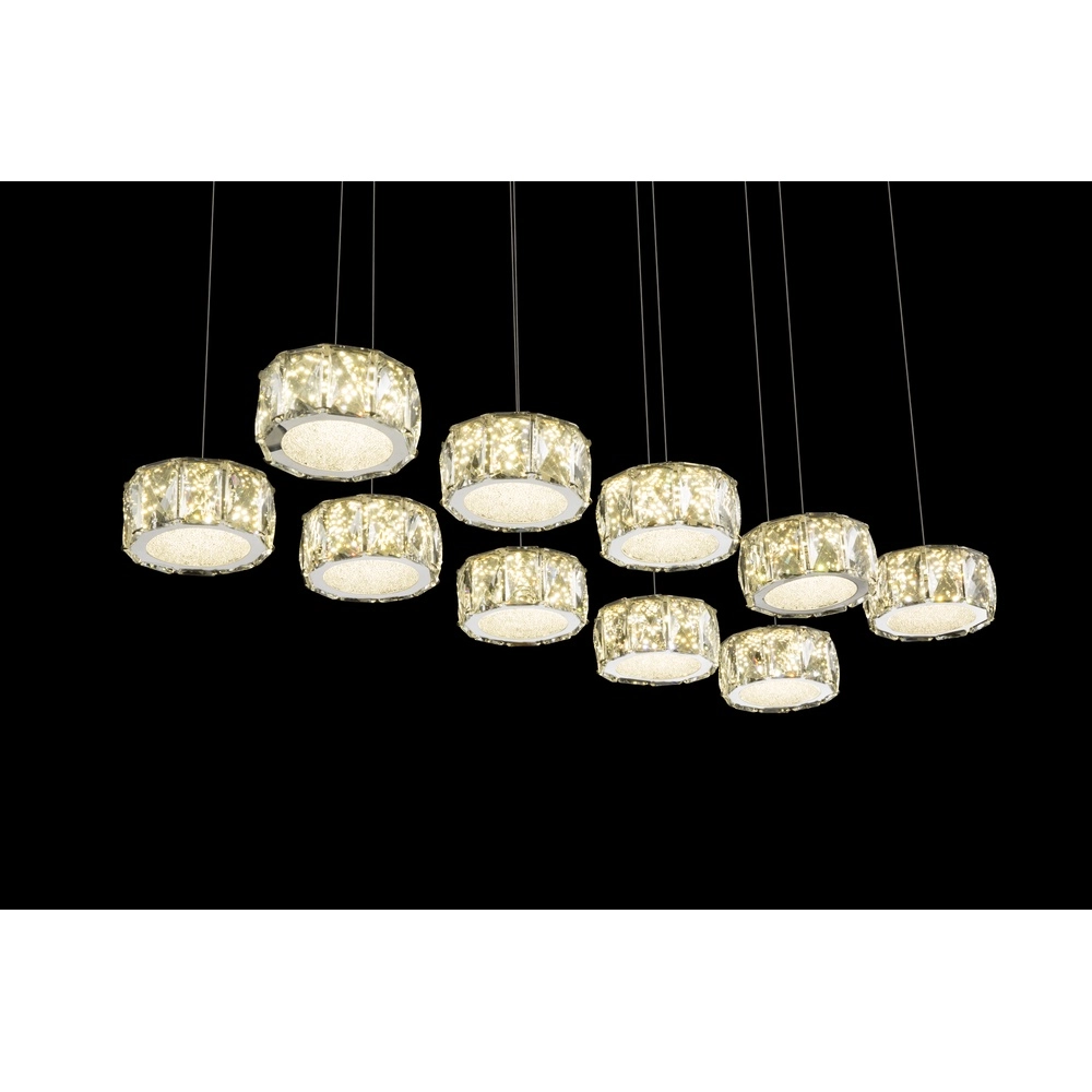 10-light pendant lamp Amur chrome Globo 9007371345069