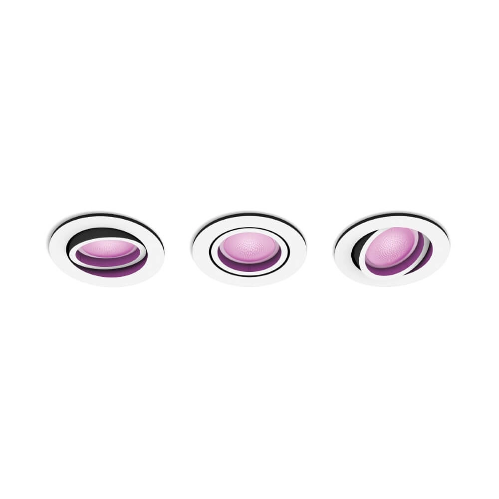 Recessed spotlight Hue Centura - White and Color set of 3 white Philips 8720169319097