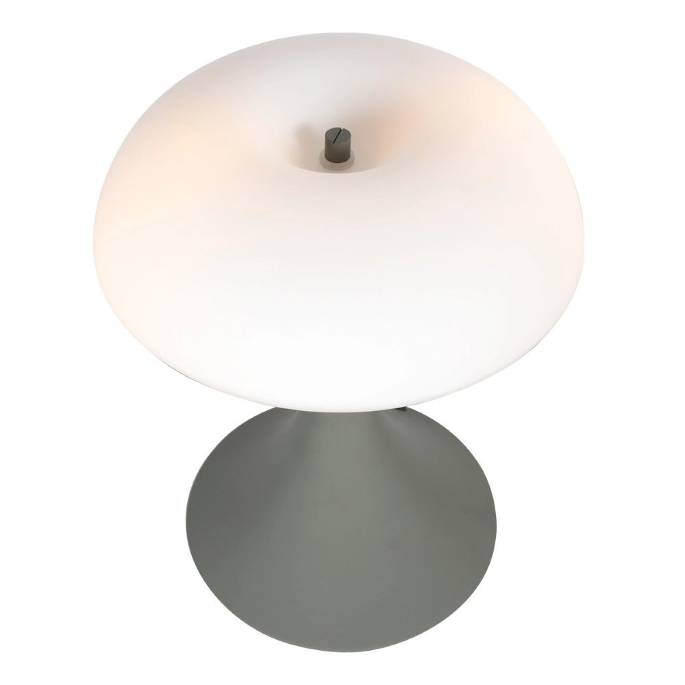 Table lamp Ancilla Grey with white glass