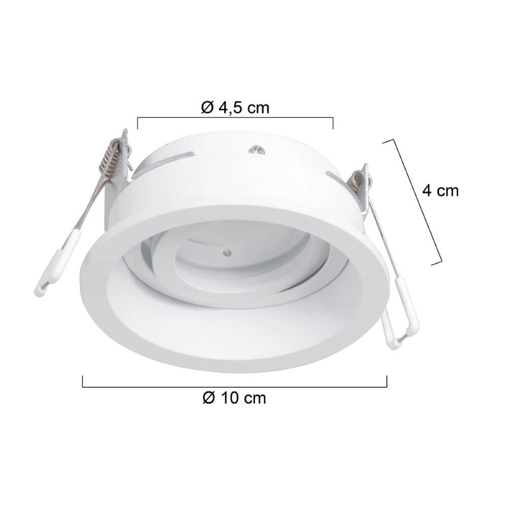 White recessed spotlight Pelite spot Ø 10cm Steinhauer 8712746152678