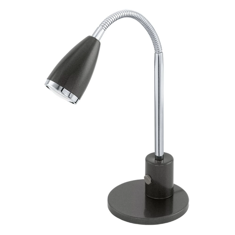Desk lamp Fox anthracite with chrome