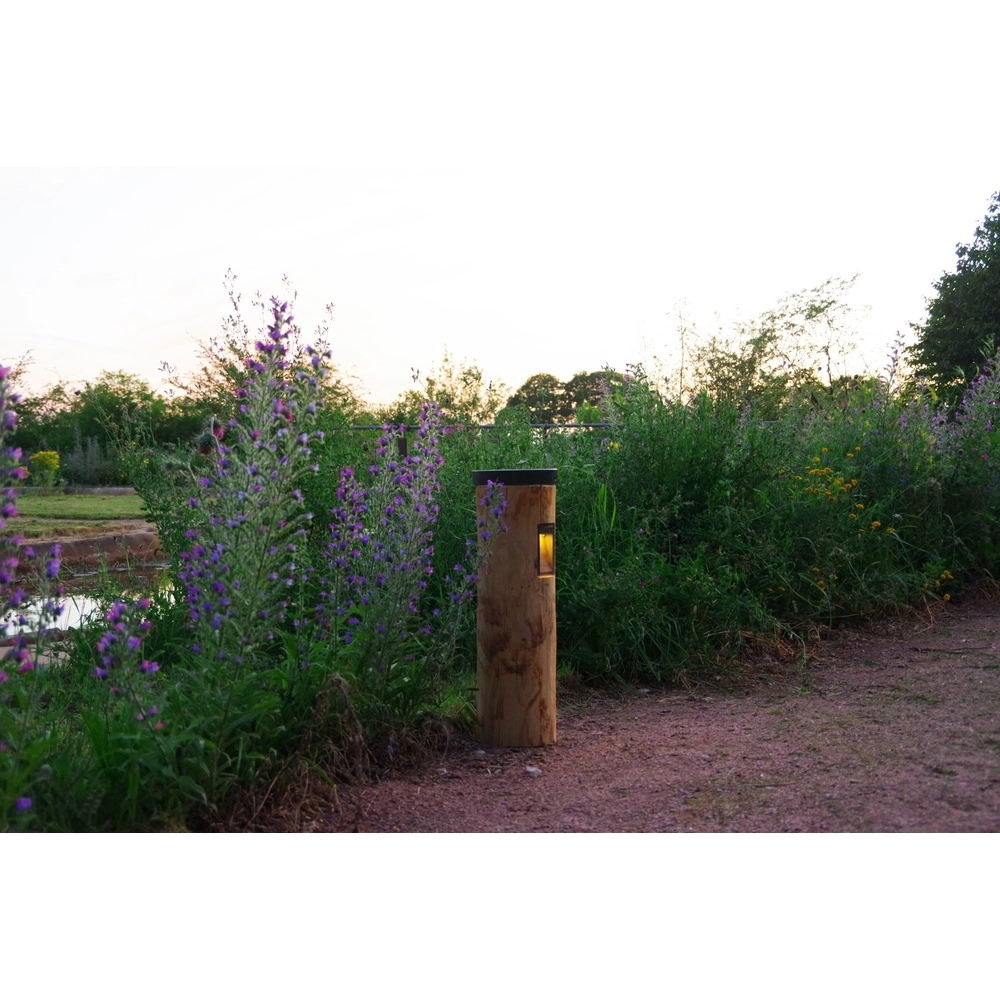 Wooden solar path lighting Piatto Chestnut - 65cm - 2700K Timberlab 8716803514034