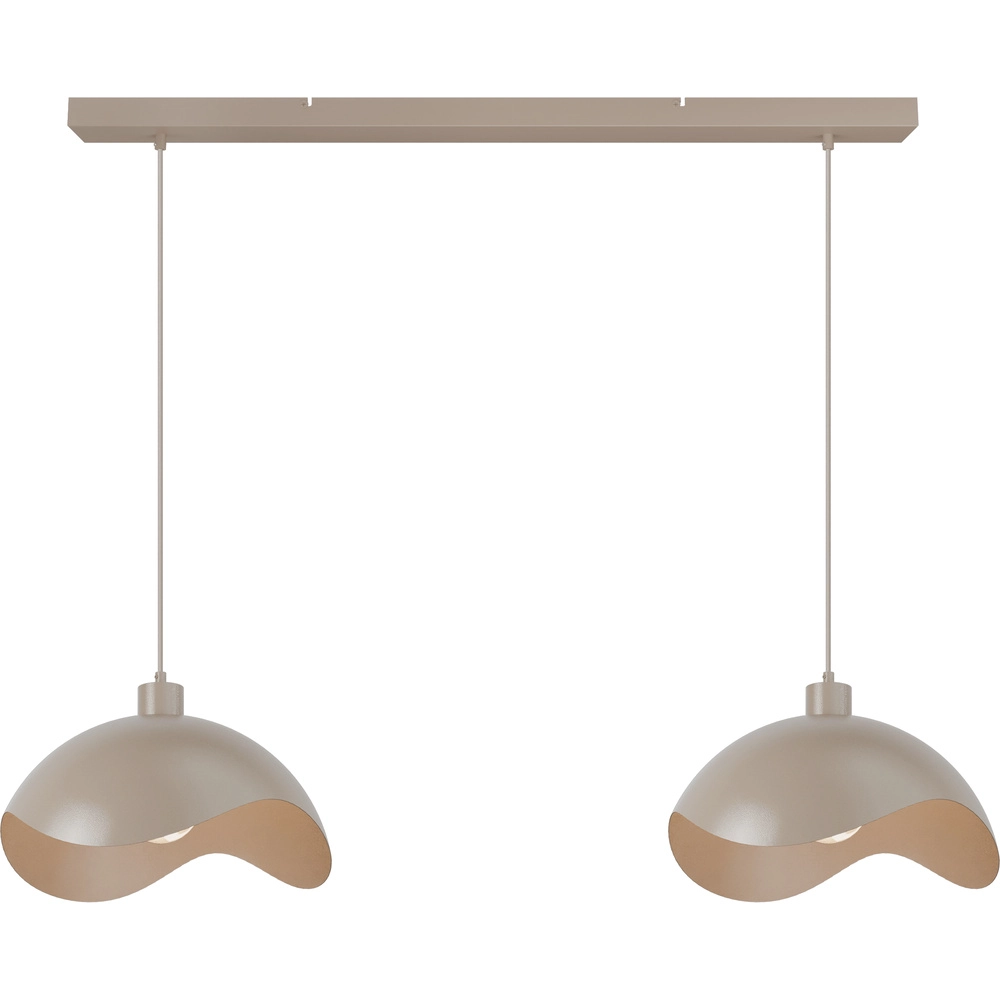 Office pendant lamp Volta 2x Ø40cm - sand