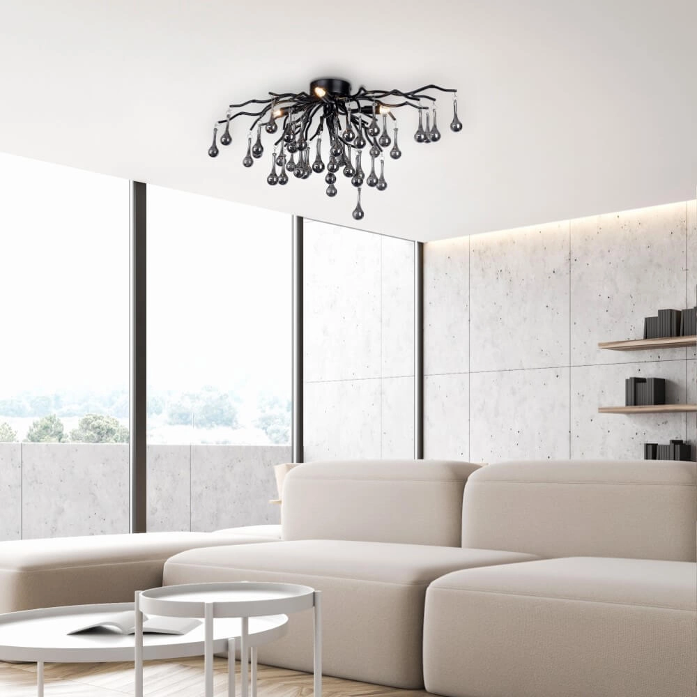 Chandelier Icicle black 60cm Paul Neuhaus 4012248377574