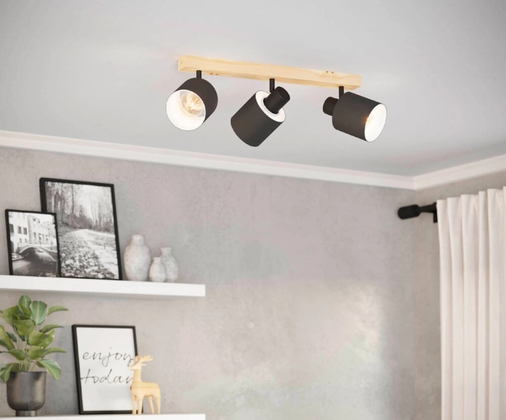 Wooden ceiling lamp Batallas Eglo 9002759994914