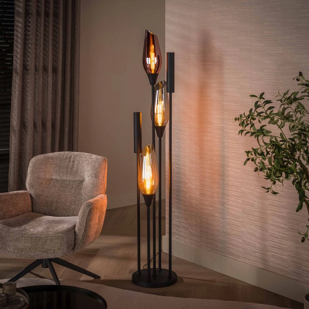 Moderne vloerlamp Cocoon zwart Lyora 8716803515116