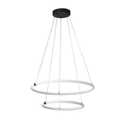Pendant lamp Revolve Vide 2-ring black Searchlight 5053423189468