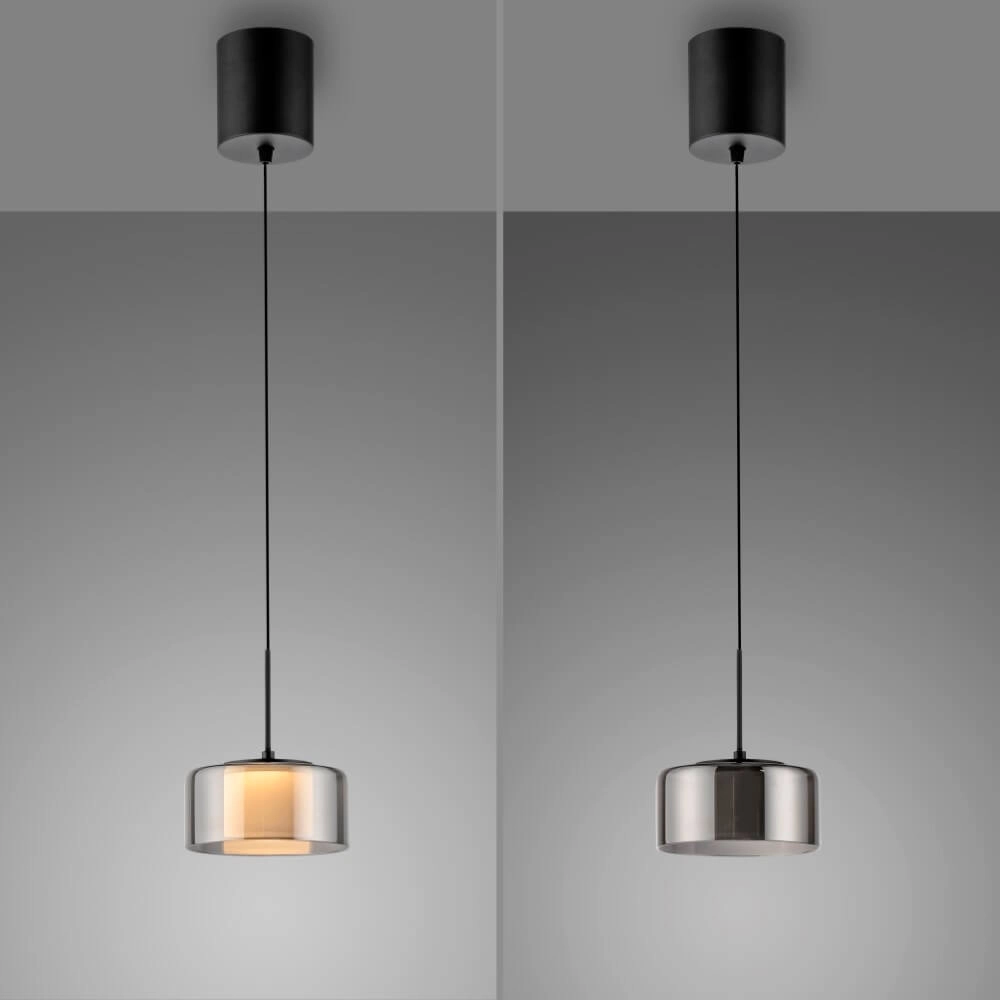 Black pendant lamp Rika modern Paul Neuhaus 4012248383063