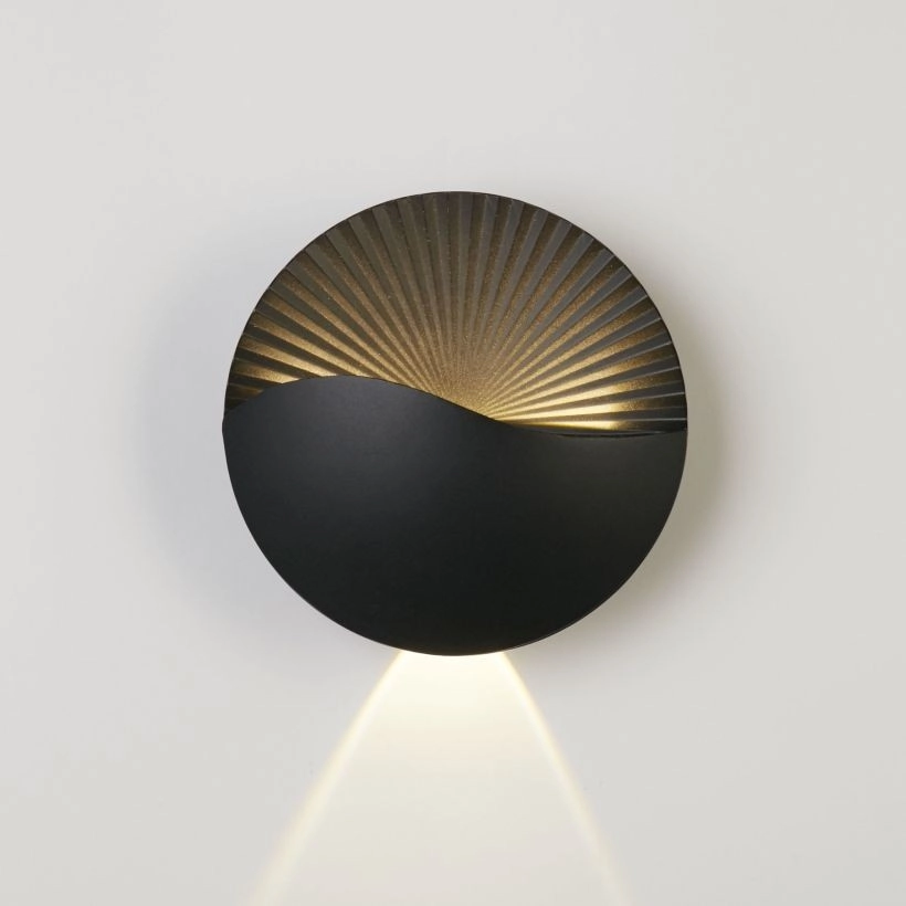 Modern wall lamp Sunrise black