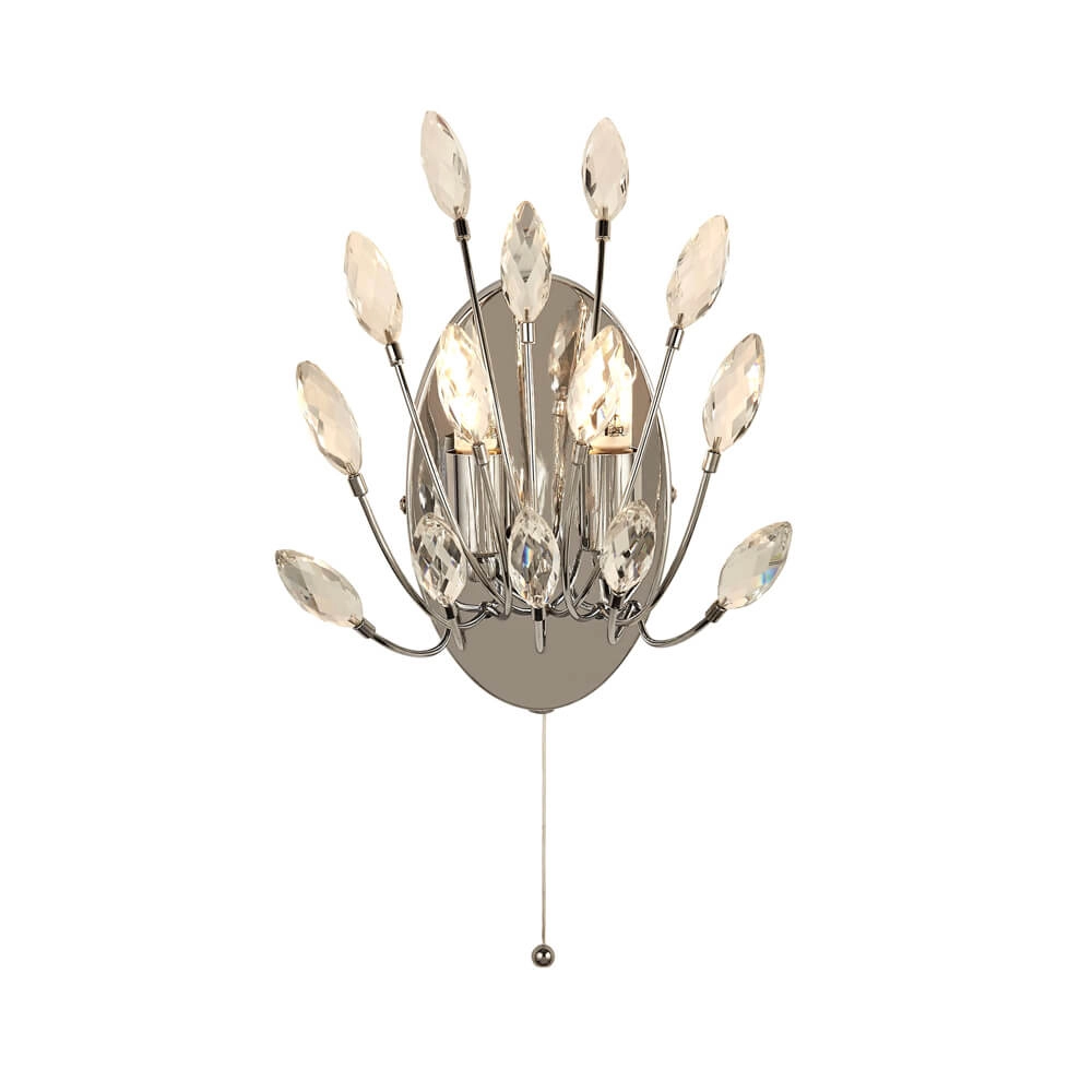 Wall lamp Peacock Crystal