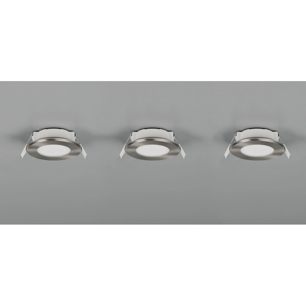 Set of 3 recessed spotlights Himal nickel IP65 Trio 4017807663808