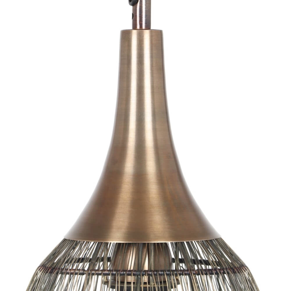 Oval pendant lamp Soraya Ø 26cm - bronze Trio 4017807617443