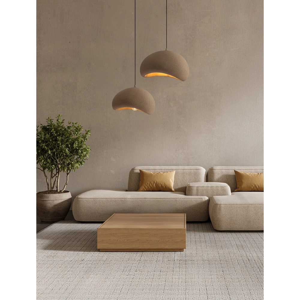 Natural pendant lamp Aere brown 40cm Lyora 5212017476708