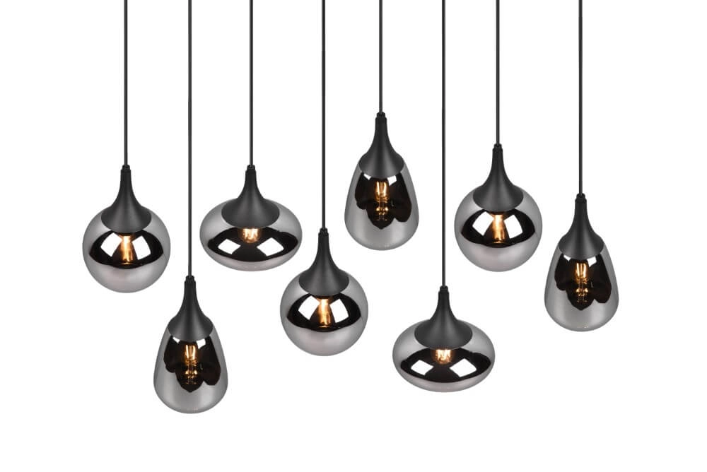 8-light hanging lamp Lumina with smoke glass Trio 4017807542301
