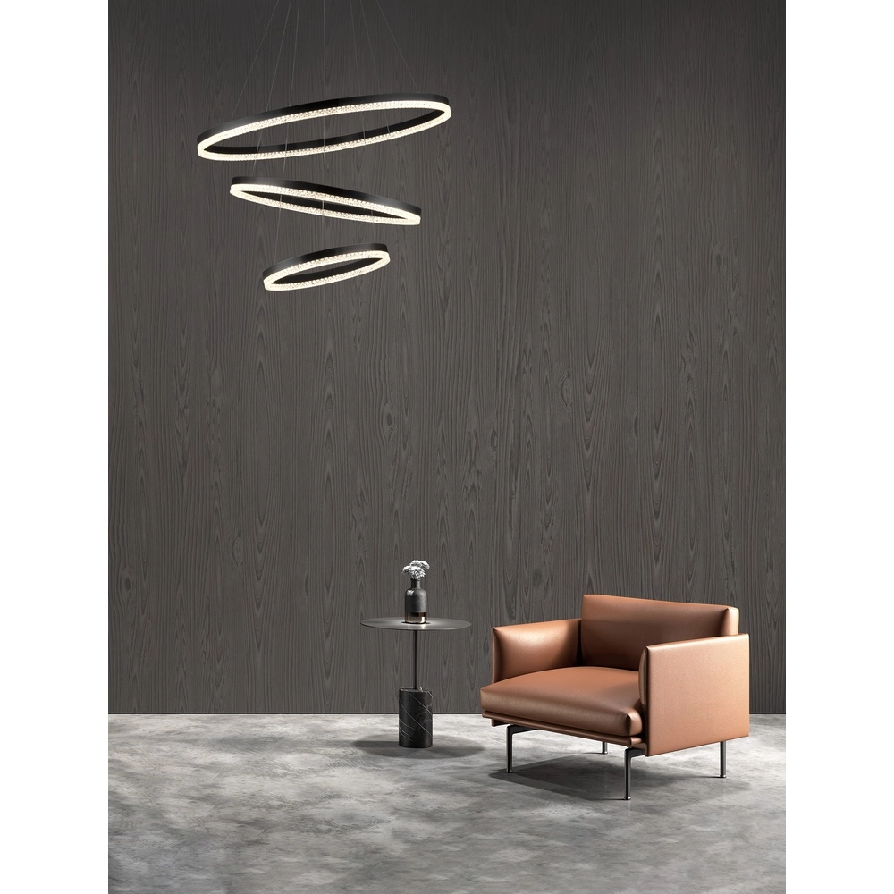 Pendant lamp Adria black Ø 80cm Lyora 5212017443823