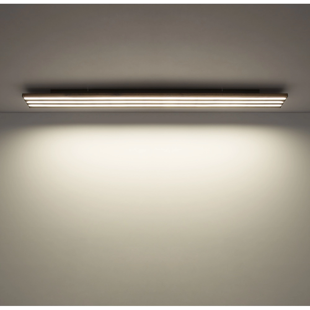 Ceiling lamp Hayden black with wood Globo 9007371586585