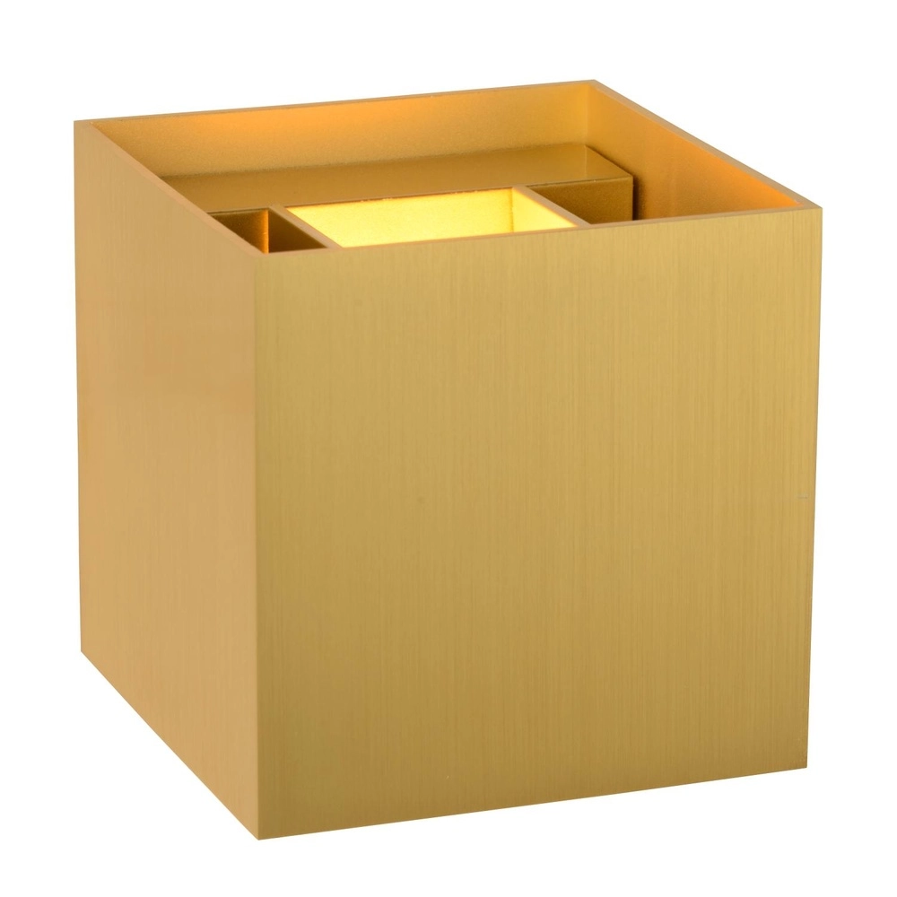 Square wall spotlight Xio 2700K Gold Lucide 5411212092441