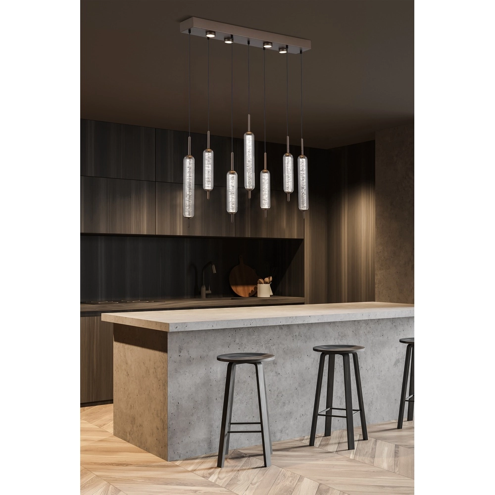 Unique pendant lamp Cattail 7-light bubble glass Searchlight 5053423301273