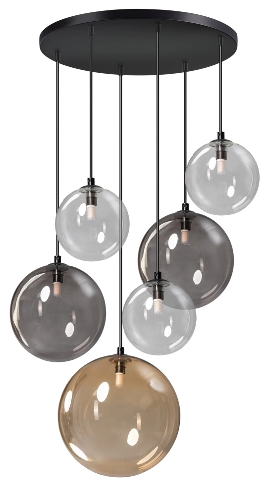 Vide pendant lamp Shelly 6-light