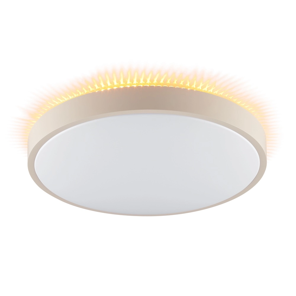 Ceiling light Solistra sand brown with white Ø 44,5cm
