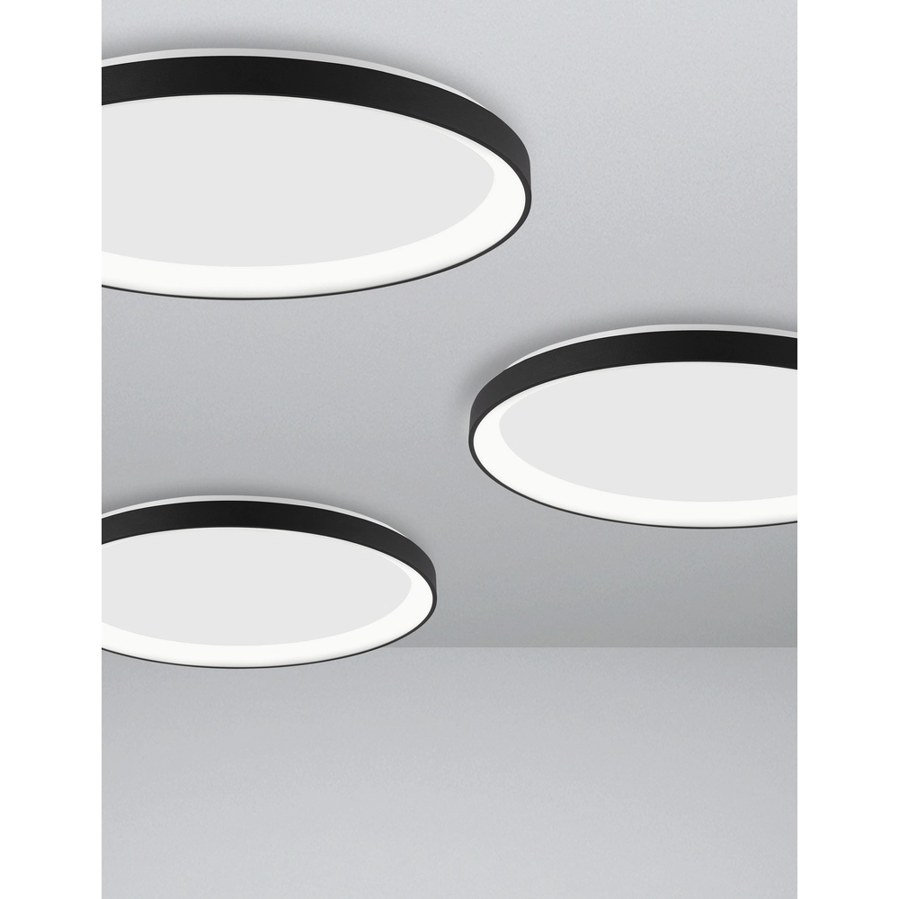 Design ceiling light Pertino Ø 48cm black Lyora 5212017445995