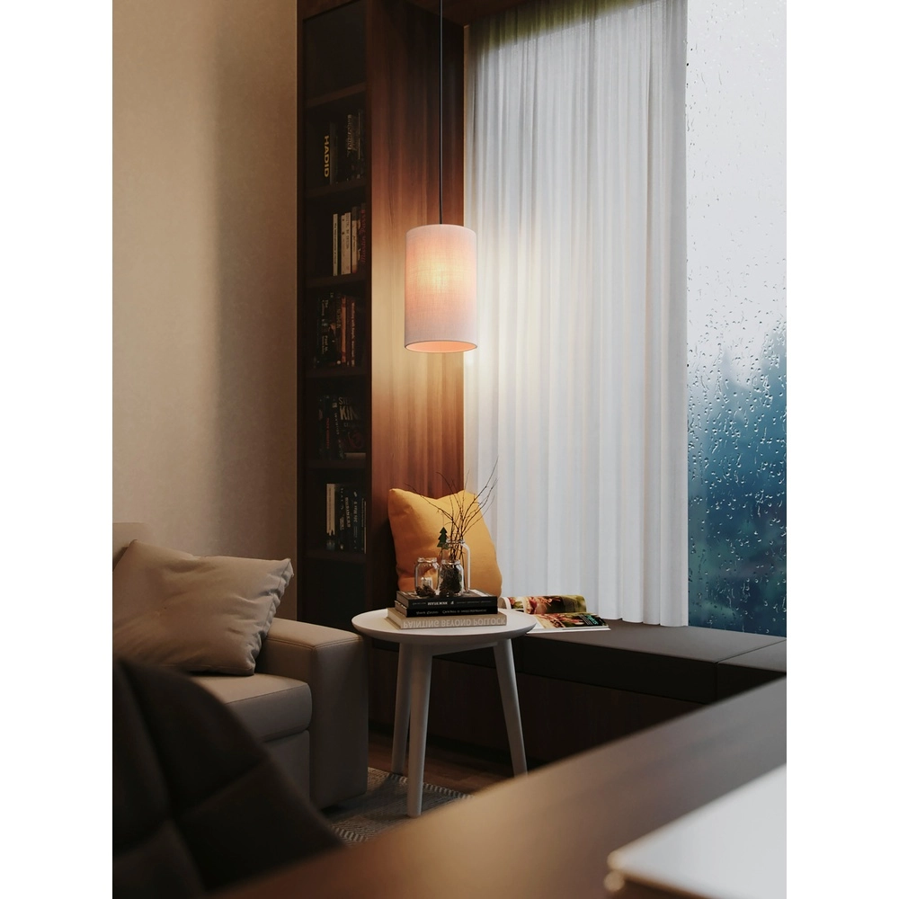 Pendant lamp Lisbourg Cocoa with off white cap Masterlight