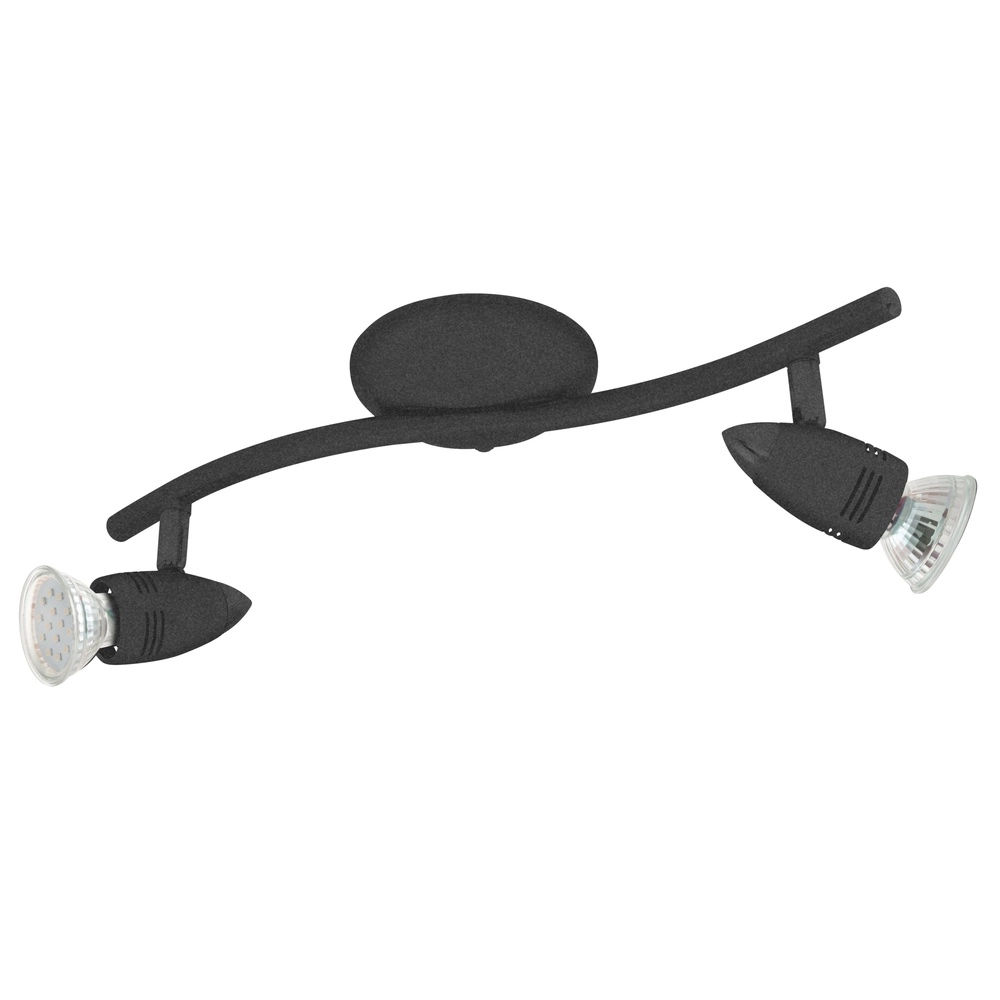 Surface-mounted spot Magnum-Led 2-light black