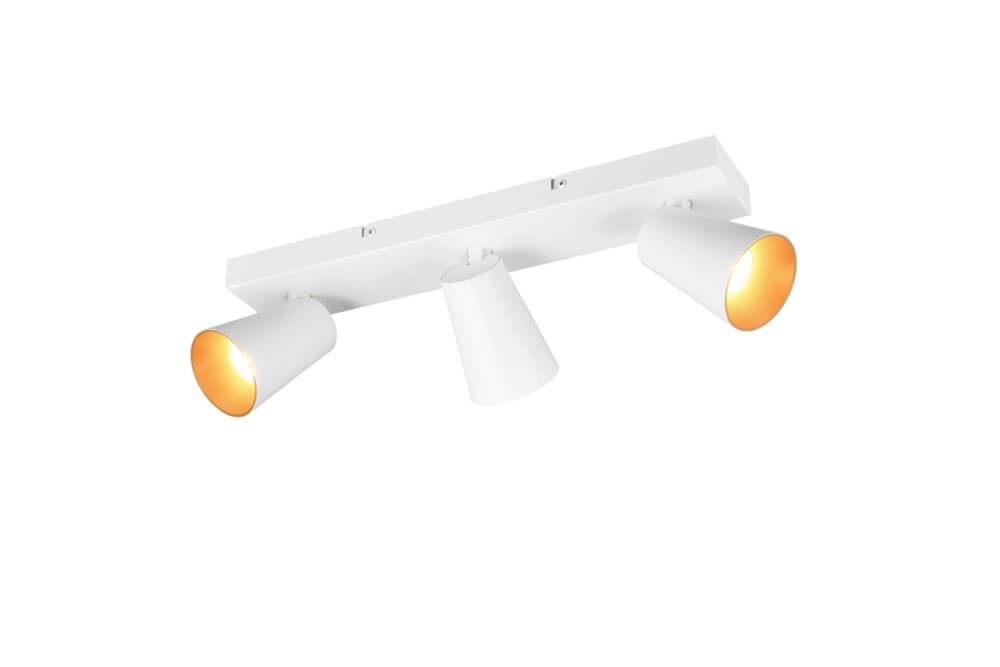 3-light surface-mounted spotlight Sharp white