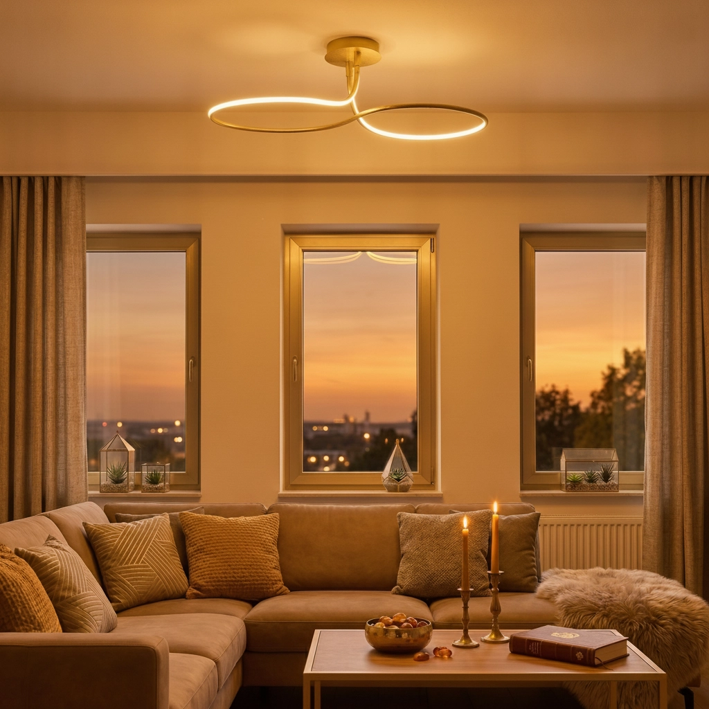 Ceiling lamp Fungo curl gold