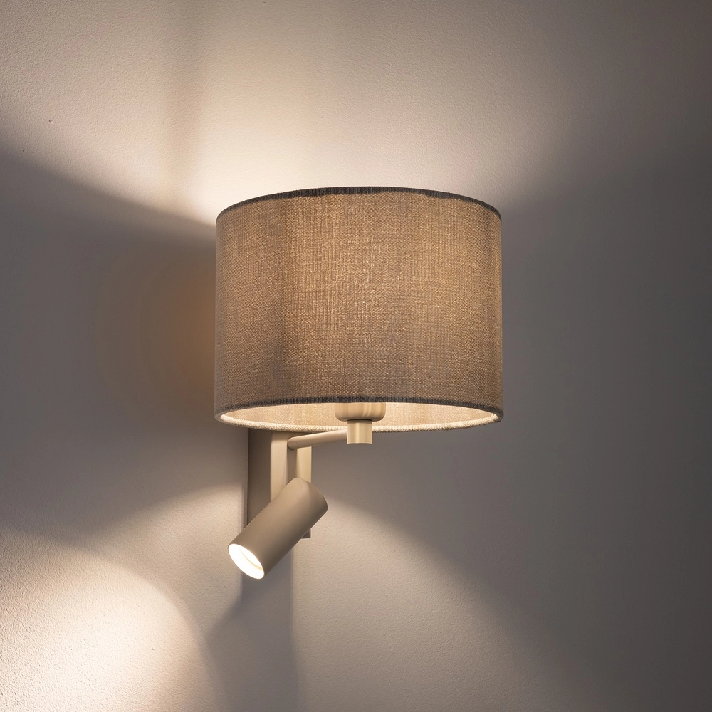 Wall lamp sand brown Cedro with table lampshade Lyora 5903139116688