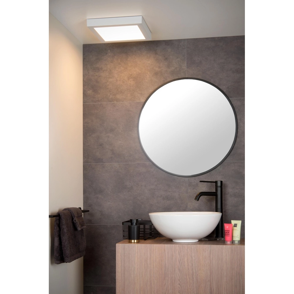 Ceiling light Brice-Led 30cm square IP44 white Lucide 5411212281357
