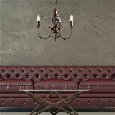 Antique chandelier Zanzibar 3-light Searchlight 5013874189677