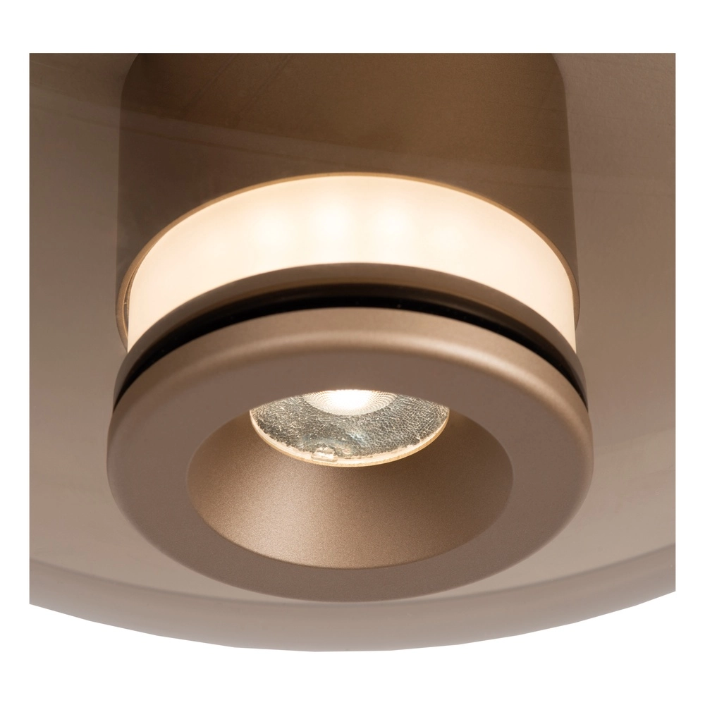Led ceiling light Santiago Ø 23cm - champagne with amber glass Premium by Lucide 5411212221889