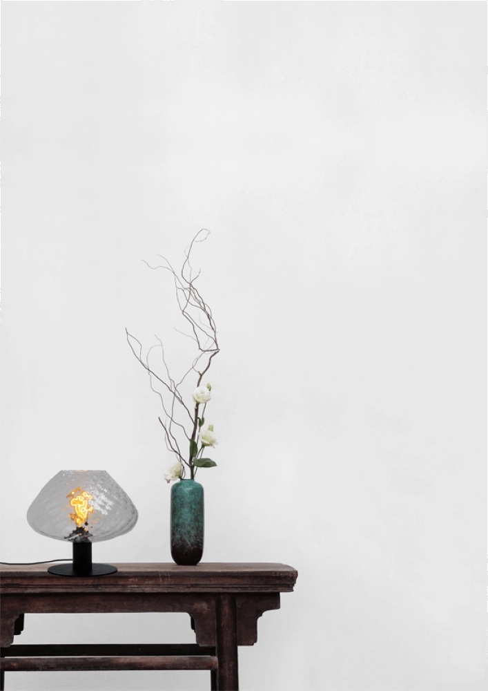 Table lamp Porto with Blossom clear glass Masterlight 8718121271361