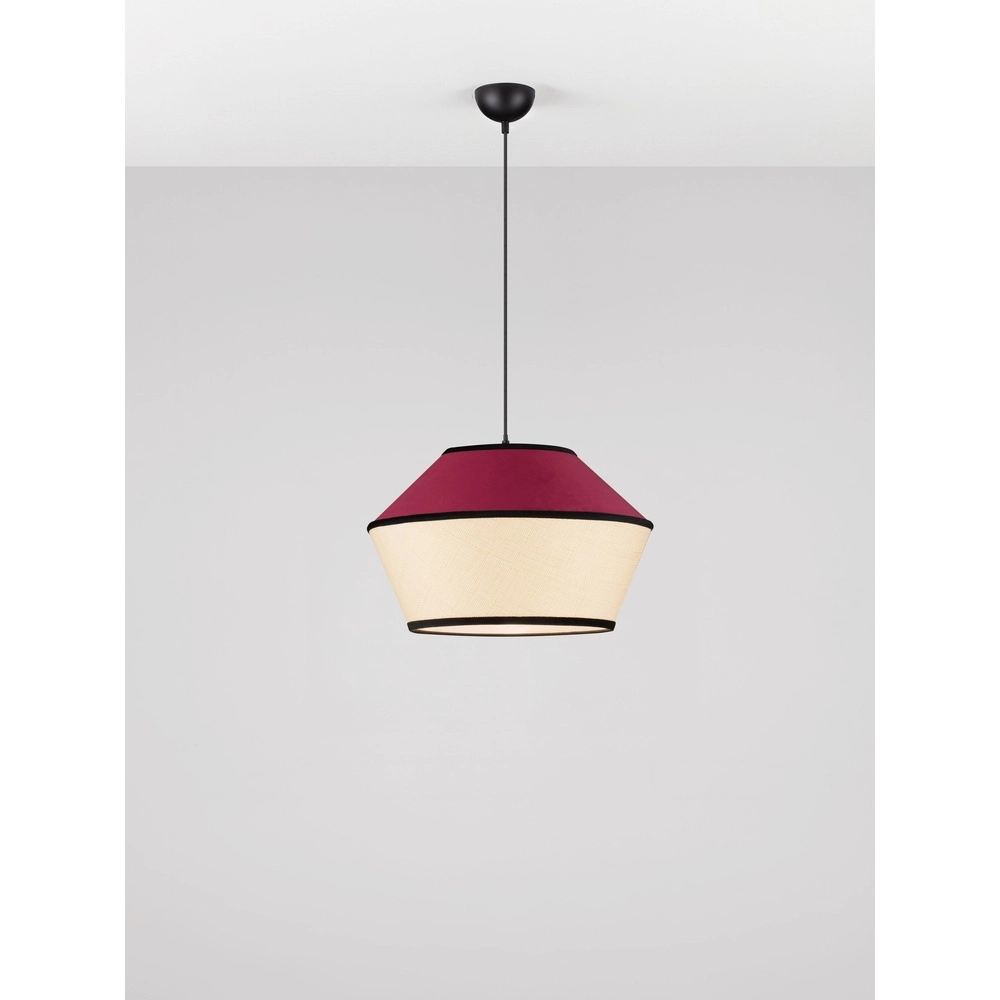 Pendant lamp Veliss white with burgundy red Lyora 5212017493835