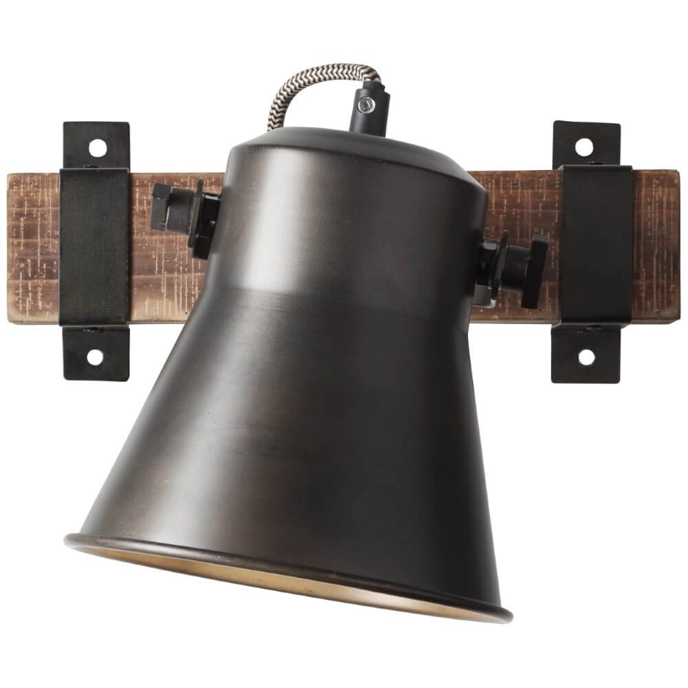 Wall lamp Decca black with brown Brilliant 4004353361432