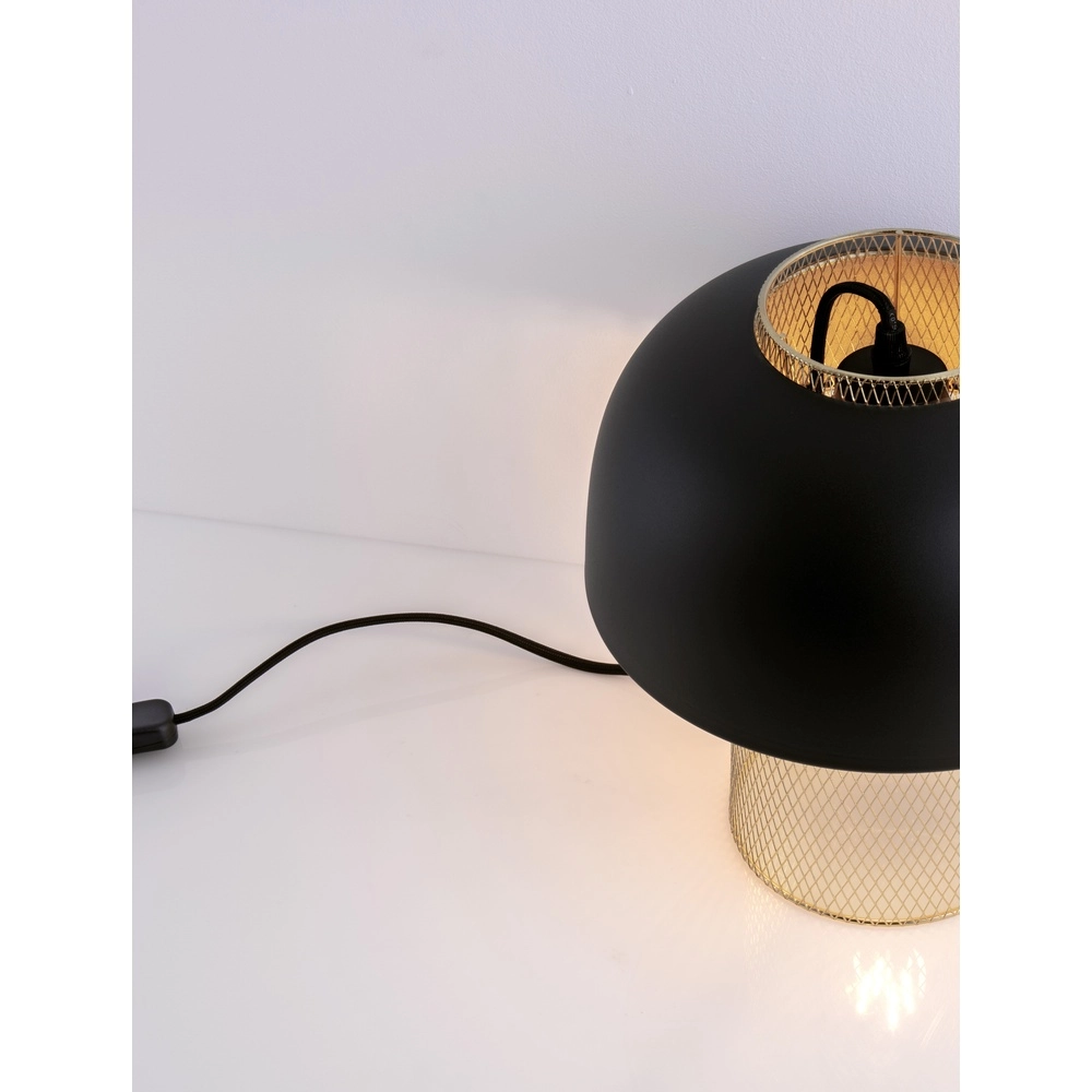 Table lamp Sqube black with gold Lyora 5212017454782