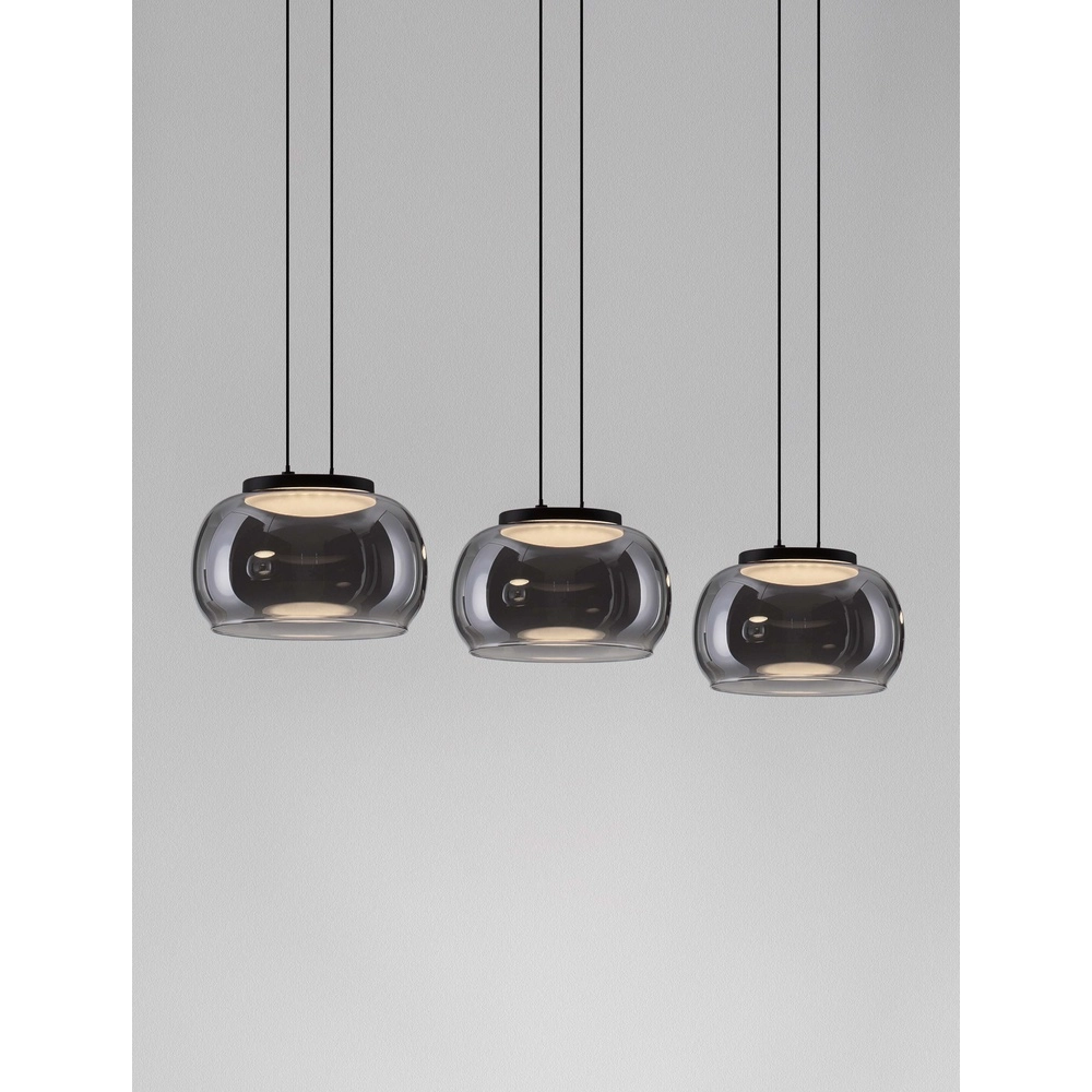 Modern pendant lamp Bios 3-light black Lyora 5212017458520
