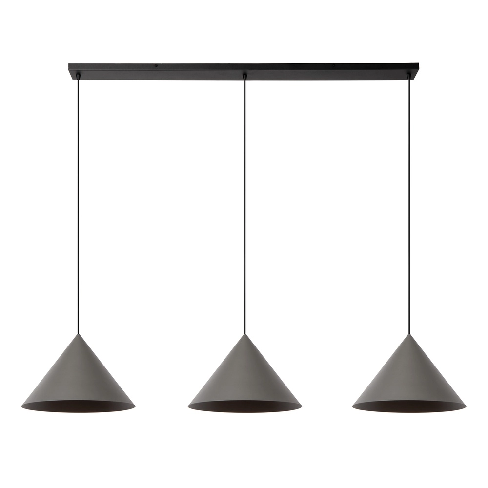 3-light pendant lamp Spitze grey Lucide Vibes 5411212212184