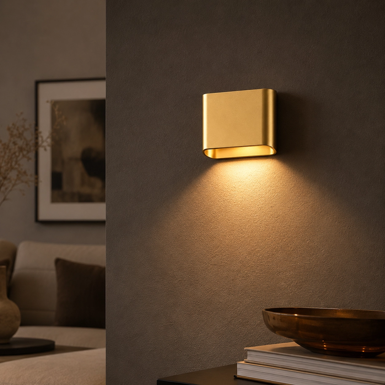 Wall lamp Diaz 1L Warm gold