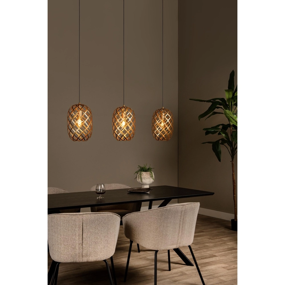 3-light pendant lamp Wolfram Gold Lucide 5411212211453