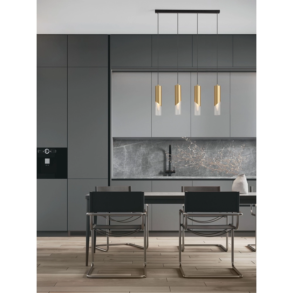 Design pendant lamp Modesto 4-light gold