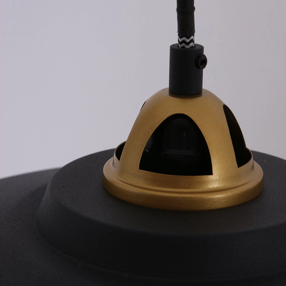 Pendant lamp Mexlite black with gold Steinhauer 8712746114706