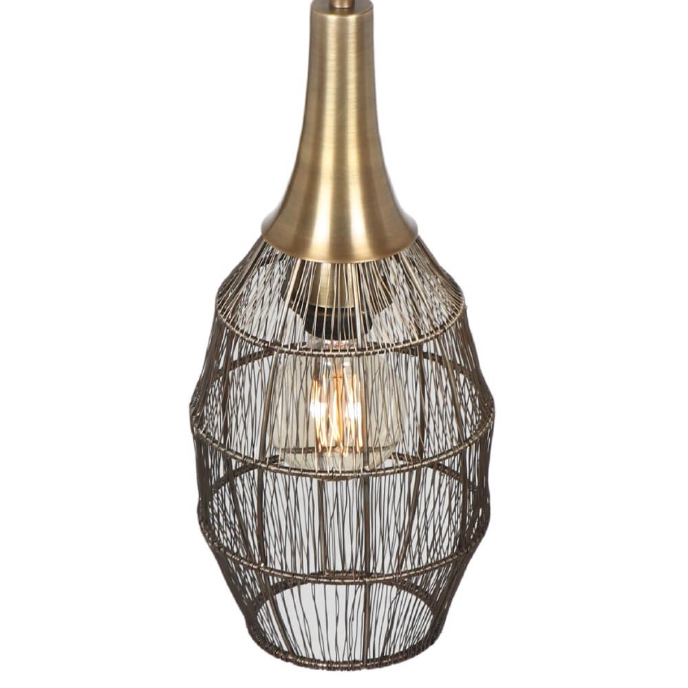 Oval pendant lamp Soraya Ø 26cm - bronze Trio 4017807617443