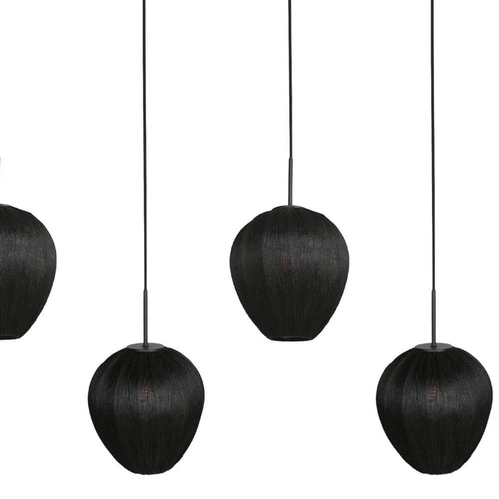Pendant lamp HaloSwap with 5 black caps Steinhauer 8712746179682