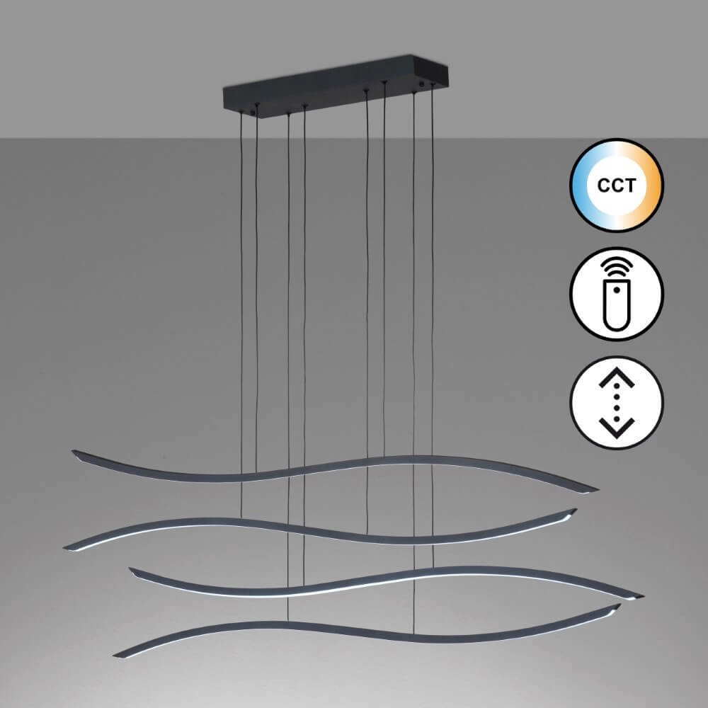 Design hanging lamp Fisk black Fischer & Honsel 4003694610421