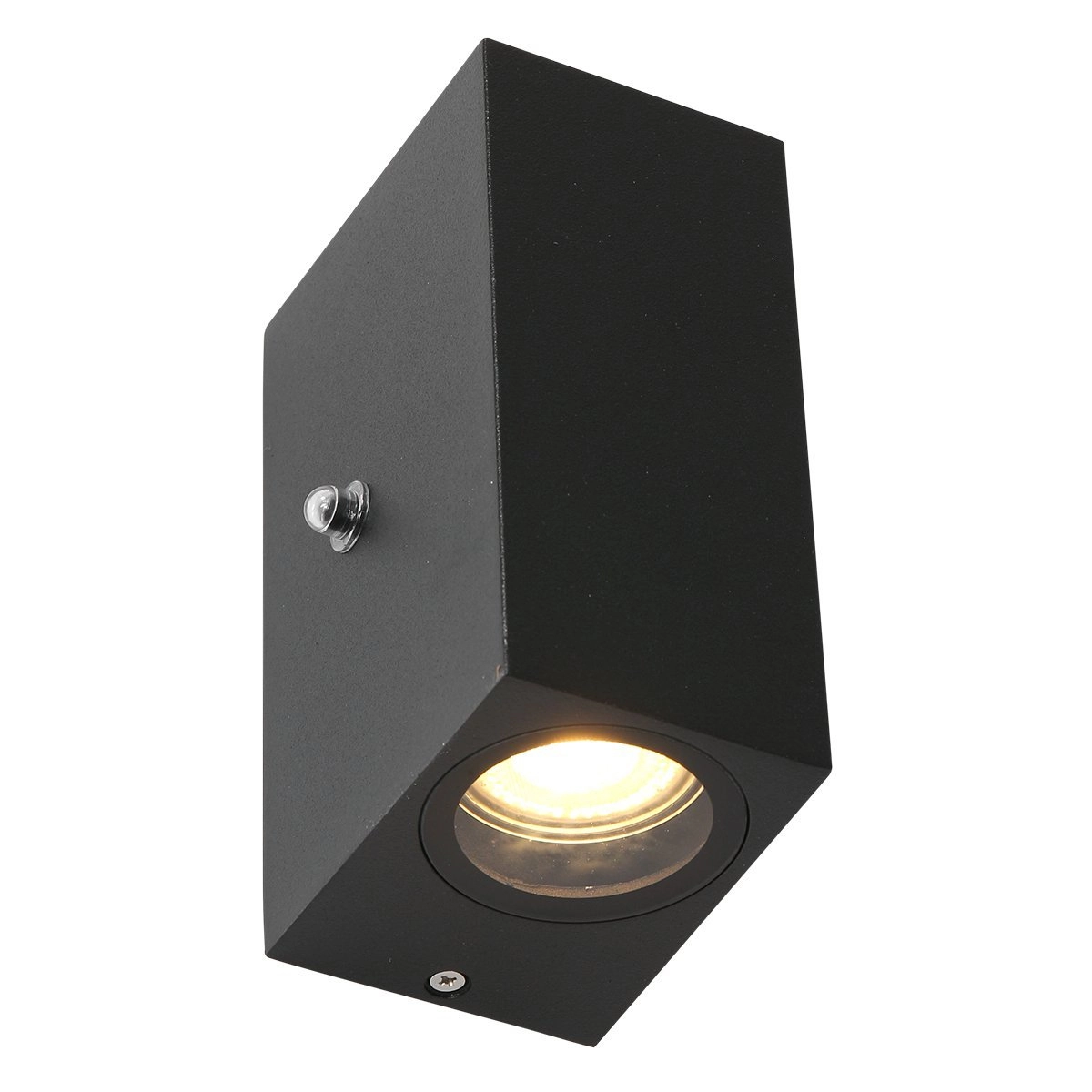 Square wall spotlight Logan with twilight sensor