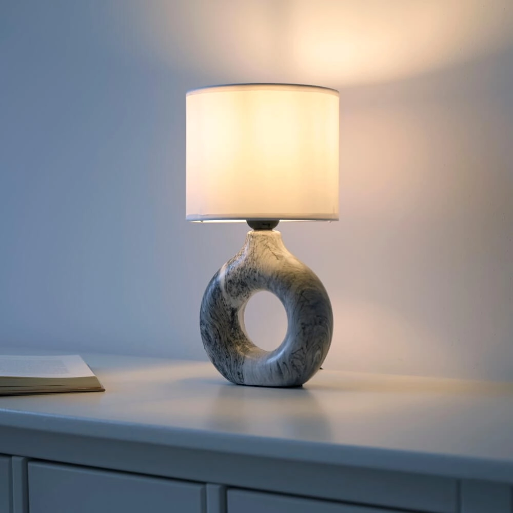 Table lamp Carara grey Just Light 4043689004835
