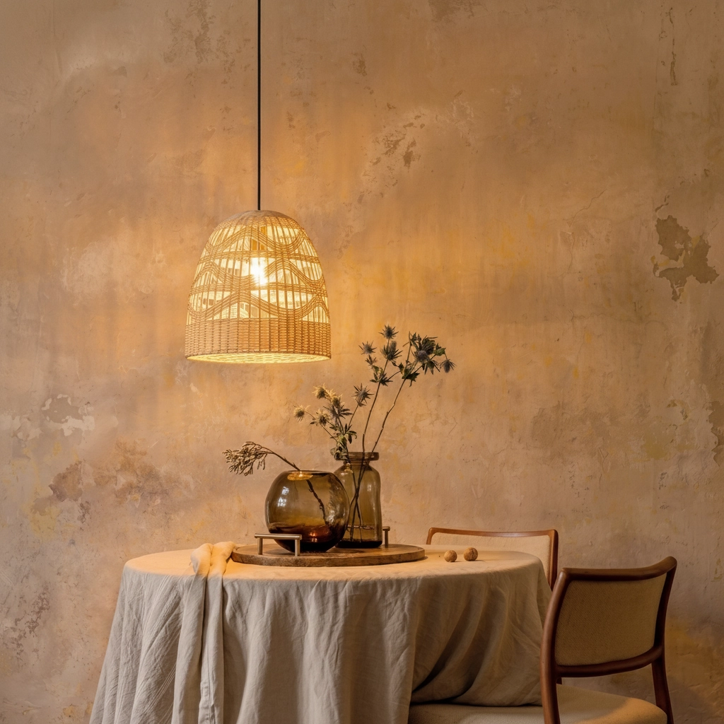 Pendant lamp Marlo rattan Ø 30cm